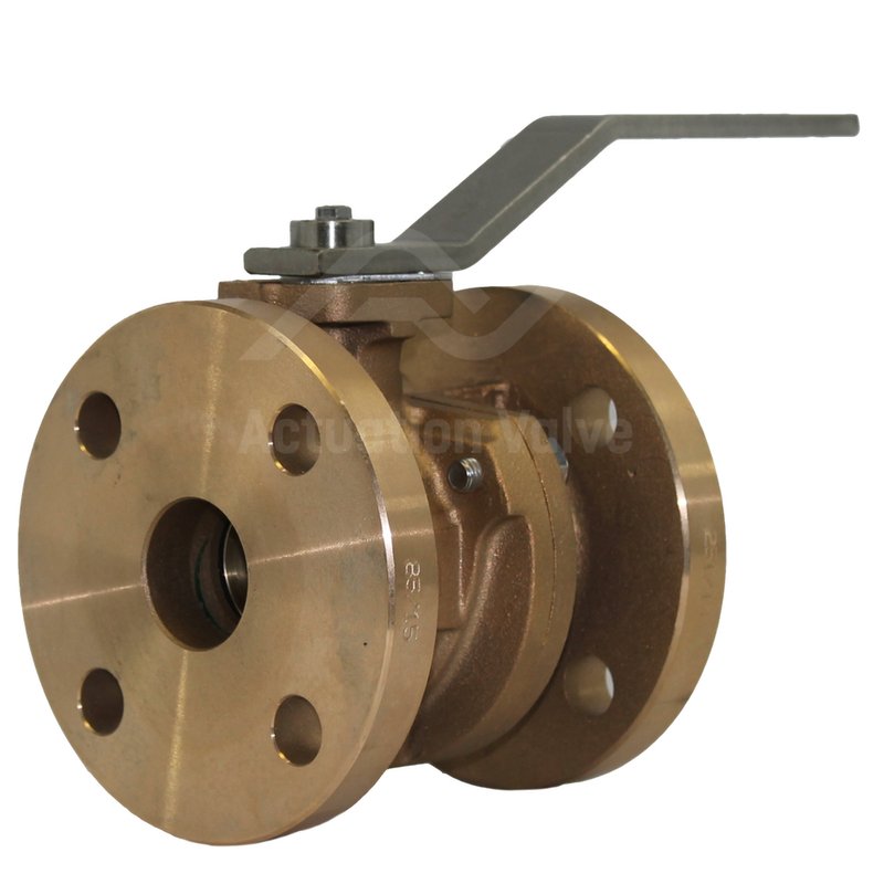 Bronze B62 Flanged Ball Valves PTFE Seat Fire Safe Full Bore Marine